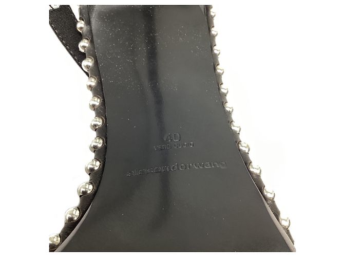 Sandali con tacco Nova Studded Slingback Alexander Wang in pelle nera Nero - vista 8