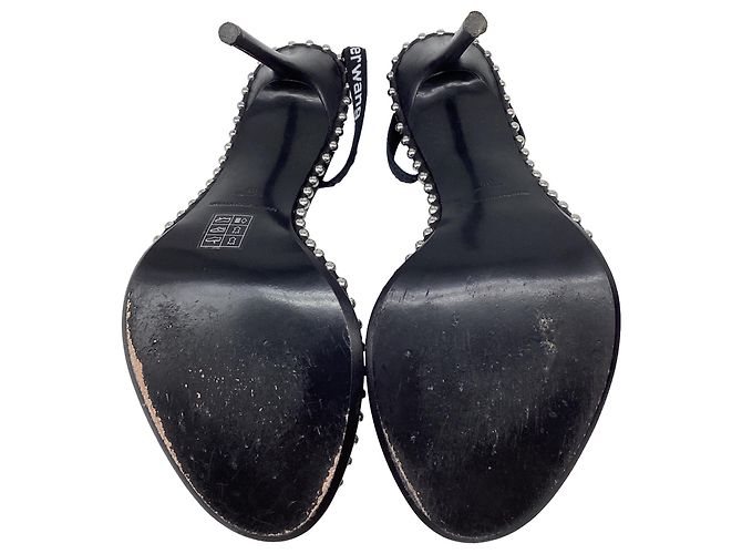 Sandali con tacco Nova Studded Slingback Alexander Wang in pelle nera Nero - vista 9