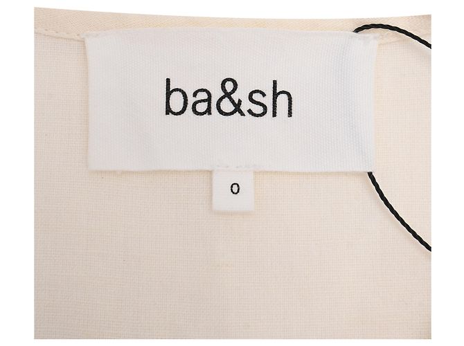 Blouse brodée Ba&Sh Kimber en coton blanc Écru - vue 4