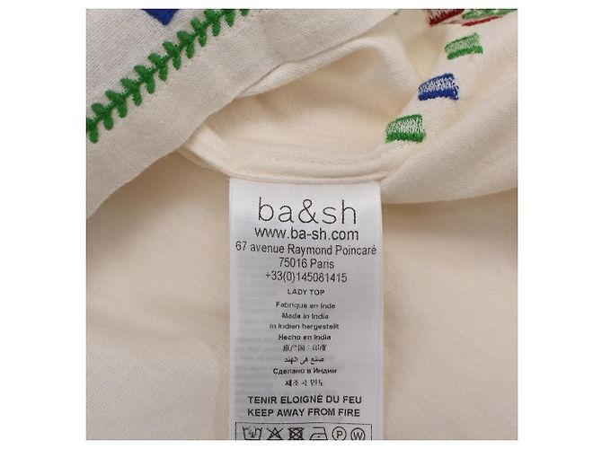 Blouse brodée Ba&Sh Kimber en coton blanc Écru - vue 6
