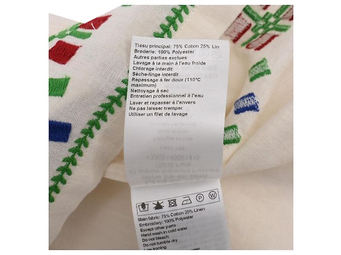 Blouse brodée Ba&Sh Kimber en coton blanc Écru - vue 7