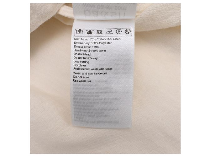 Blouse brodée Ba&Sh Kimber en coton blanc Écru - vue 8