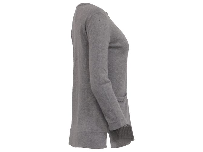 Tory Burch Sayre Pullover mit Taschen aus grauem Kaschmir - Ansicht 3