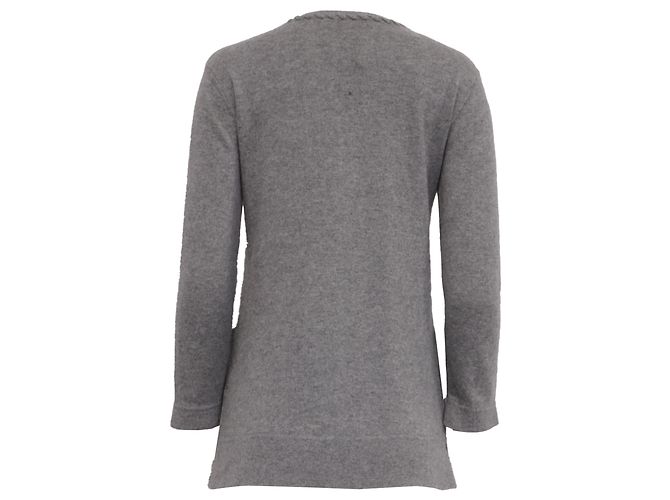 Tory Burch Sayre Pullover mit Taschen aus grauem Kaschmir - Ansicht 4