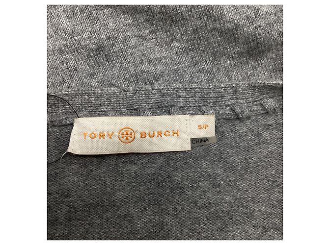 Tory Burch Sayre Pullover mit Taschen aus grauem Kaschmir - Ansicht 7