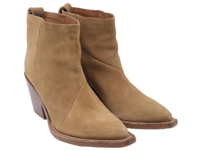 Stivaletti Acne Studios Donna in camoscio marrone - vista 3
