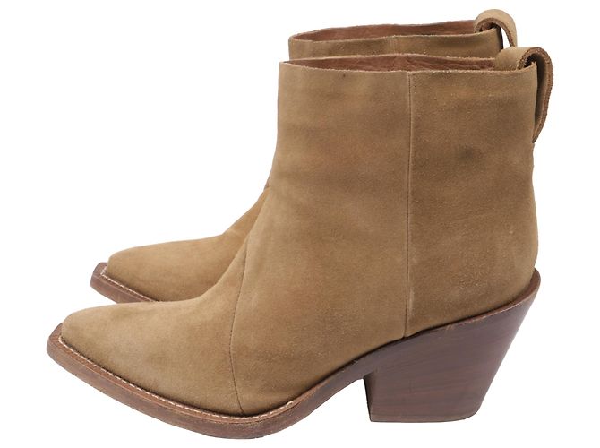 Stivaletti Acne Studios Donna in camoscio marrone - vista 4