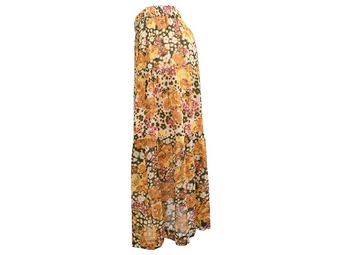 Gonna midi Ba&Sh Diary a stampa floreale in cotone multicolore - vista 2