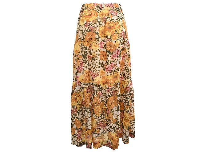 Gonna midi Ba&Sh Diary a stampa floreale in cotone multicolore - vista 3