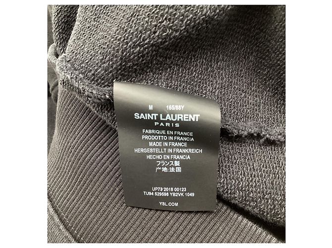 Sudadera con capucha Saint Laurent 1971 en algodón negro - vista 6