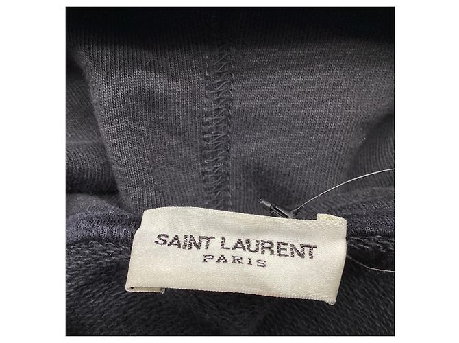 Sudadera con capucha Saint Laurent 1971 en algodón negro - vista 8