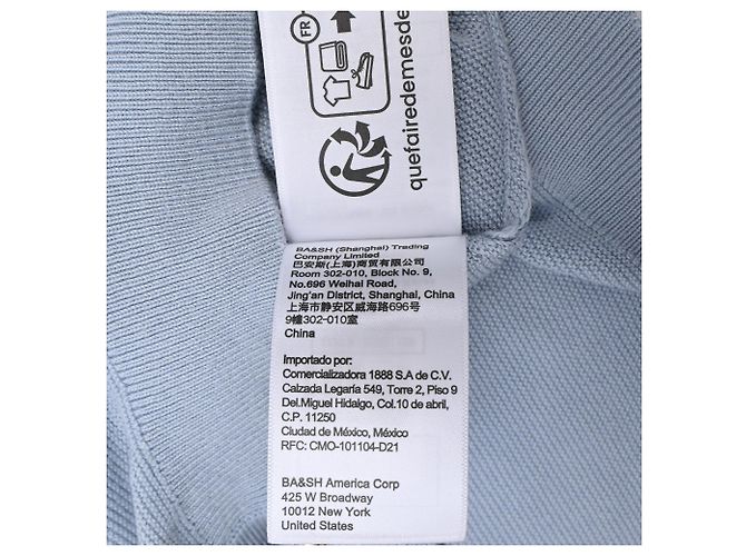 Ba&Sh Basem Kurzarm-Cardigan mit Knöpfen aus blauem Modal - Ansicht 10