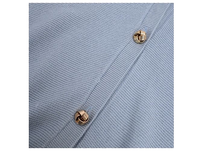 Ba&Sh Basem Kurzarm-Cardigan mit Knöpfen aus blauem Modal - Ansicht 13