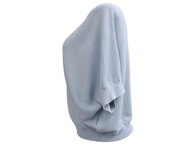Ba&Sh Basem Kurzarm-Cardigan mit Knöpfen aus blauem Modal - Ansicht 2