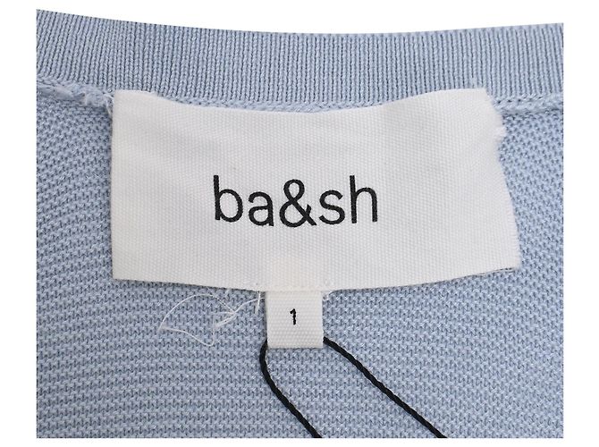 Ba&Sh Basem Kurzarm-Cardigan mit Knöpfen aus blauem Modal - Ansicht 4
