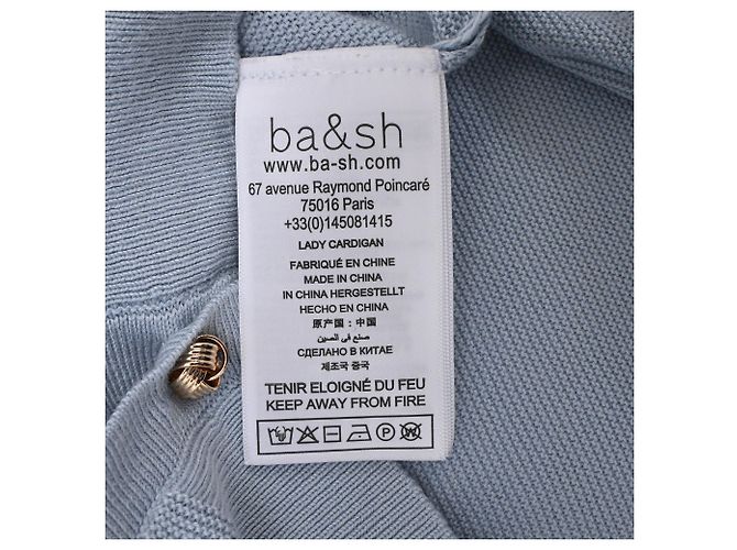 Ba&Sh Basem Kurzarm-Cardigan mit Knöpfen aus blauem Modal - Ansicht 6