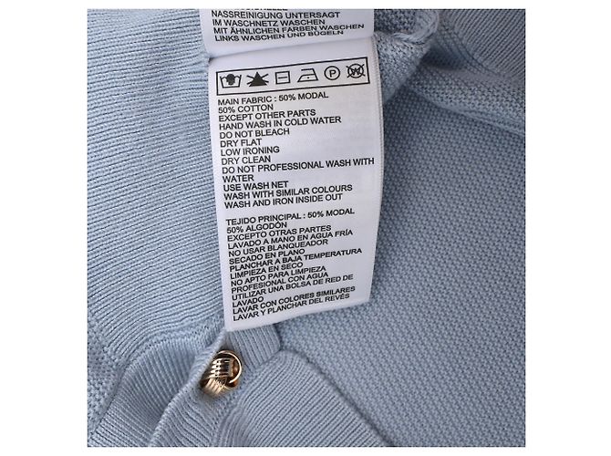 Ba&Sh Basem Kurzarm-Cardigan mit Knöpfen aus blauem Modal - Ansicht 8