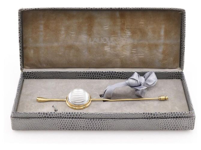Autre Marque Spilla in cristallo Cabochon Lalique D'oro - vista 7