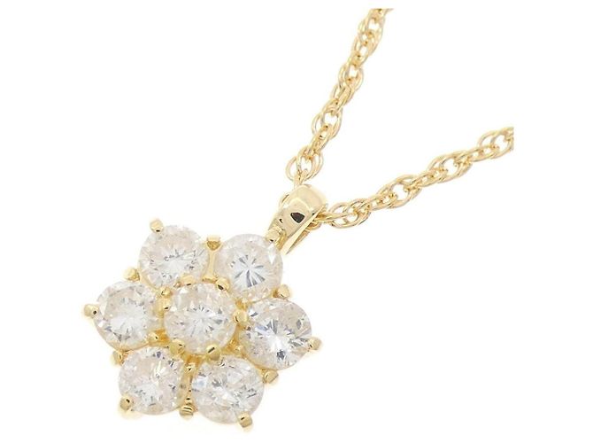Autre Marque Collana Au750 Fiore e Diamanti D'oro - vista 3