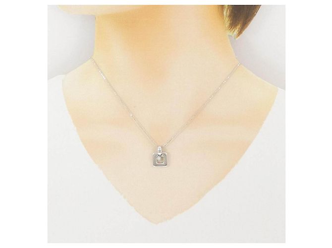 Autre Marque Collana in oro bianco 750 e diamanti Argento - vista 6