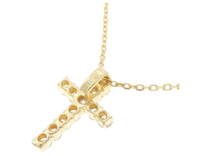 Autre Marque Collana a Croce con Diamanti Au750 D'oro - vista 4