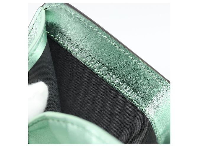 FENDI Compact Wallet Leather Green Silver 8M0490 - vista 11
