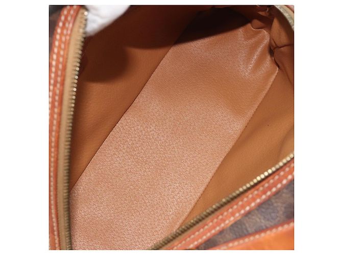 Céline CELINE Bolso de Mano Macadam PVC Cuero Marrón Dorado - vista 10