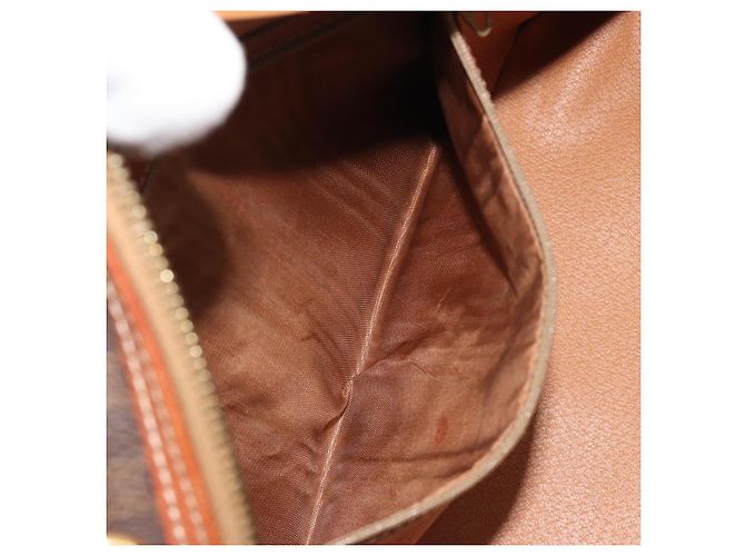 Céline CELINE Bolso de Mano Macadam PVC Cuero Marrón Dorado - vista 11