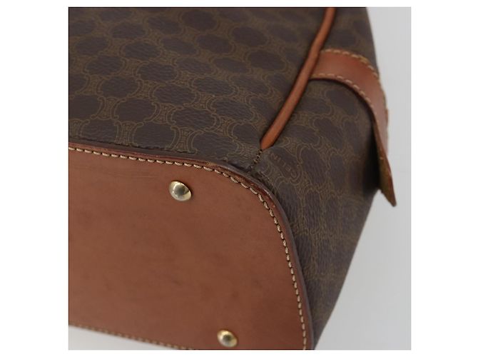 Céline CELINE Bolso de Mano Macadam PVC Cuero Marrón Dorado - vista 14