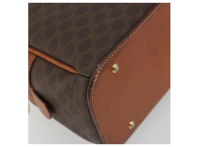 Céline CELINE Bolso de Mano Macadam PVC Cuero Marrón Dorado - vista 15