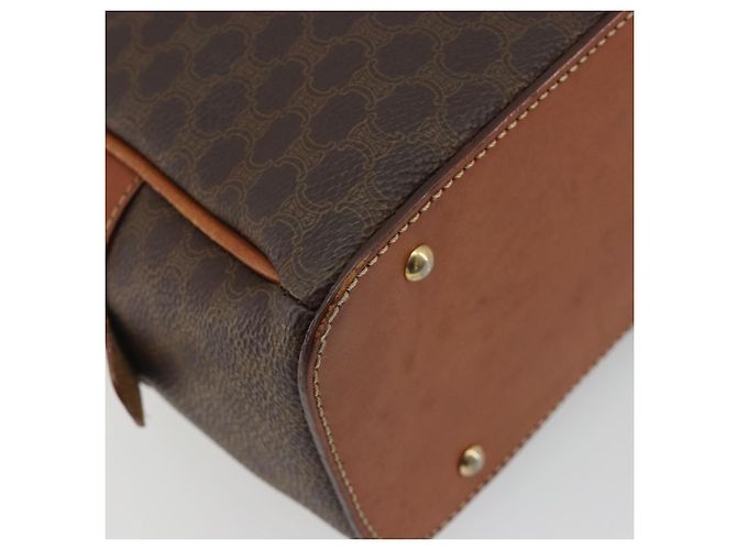 Céline CELINE Bolso de Mano Macadam PVC Cuero Marrón Dorado - vista 17