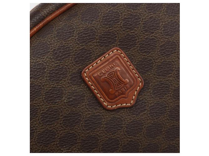 Céline CELINE Bolso de Mano Macadam PVC Cuero Marrón Dorado - vista 18