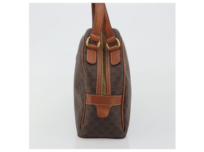 Céline CELINE Bolso de Mano Macadam PVC Cuero Marrón Dorado - vista 3