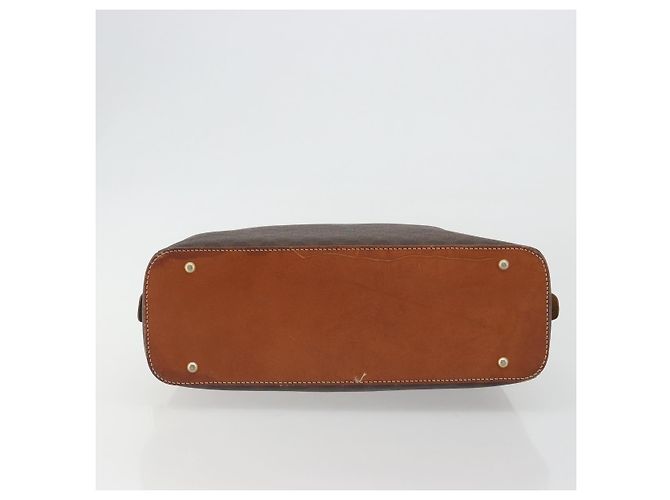 Céline CELINE Bolso de Mano Macadam PVC Cuero Marrón Dorado - vista 5