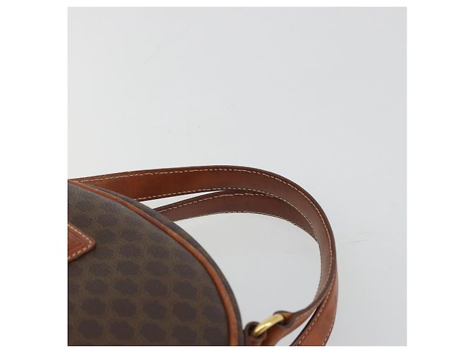 Céline CELINE Bolso de Mano Macadam PVC Cuero Marrón Dorado - vista 8