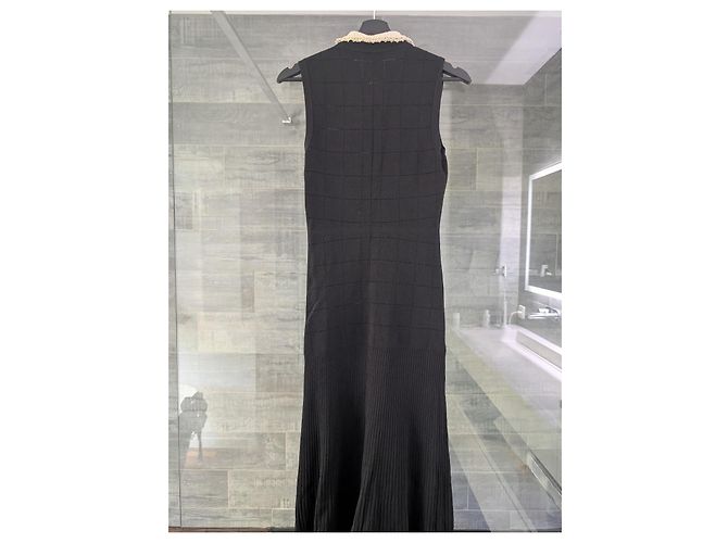 Sandro Precieuse Strickkleid lang Schwarz - Ansicht 6