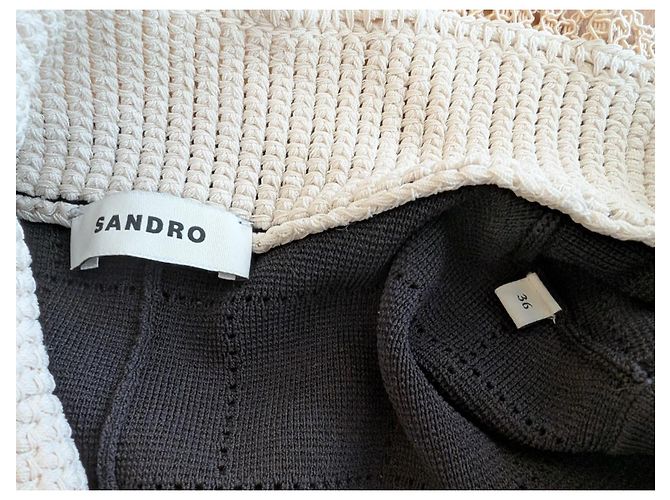 Sandro Precieuse Strickkleid lang Schwarz - Ansicht 7