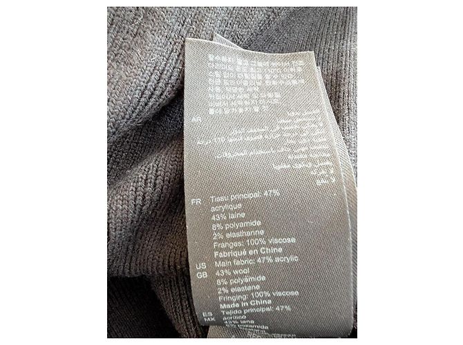 Sandro Astree langes schwarzes Strickkleid mit Fransen - Ansicht 8