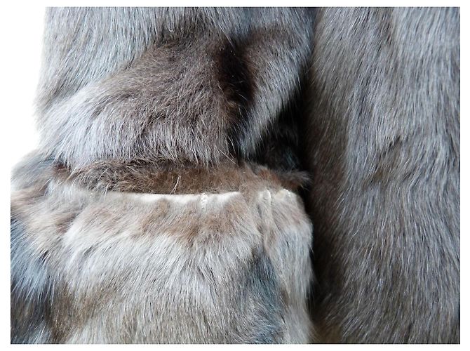 Autre Marque Abrigo Reversible de Piel Petit-Gris de Rusia Marrón oscuro - vista 8