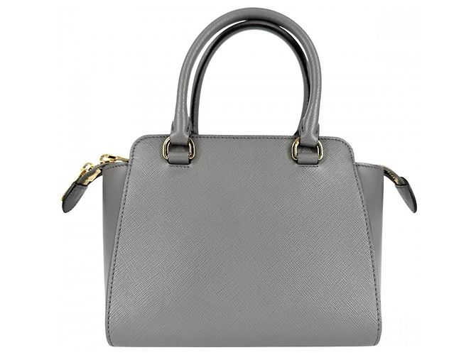 Borsa a mano in pelle grigia da donna Prada Marrone Bianco - vista 2