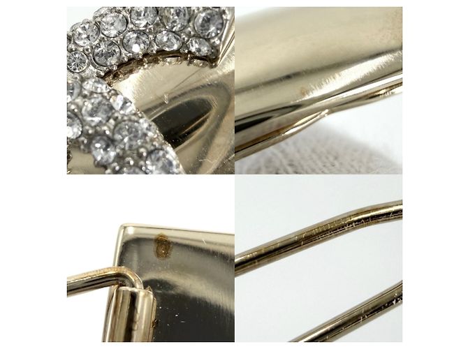 Fermi capelli Chanel strass dorato D'oro - vista 5