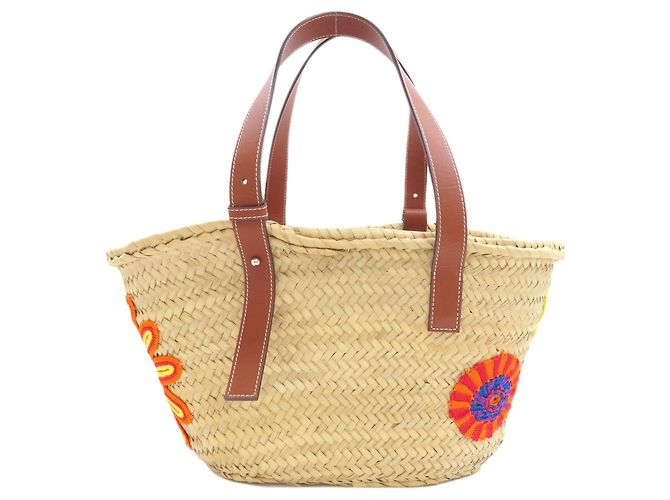 Borsa Cesto Flower Loewe Marrone - vista 2