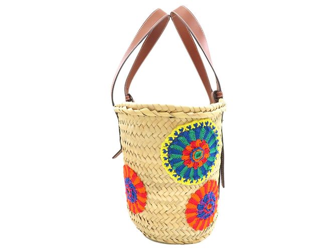 Borsa Cesto Flower Loewe Marrone - vista 3