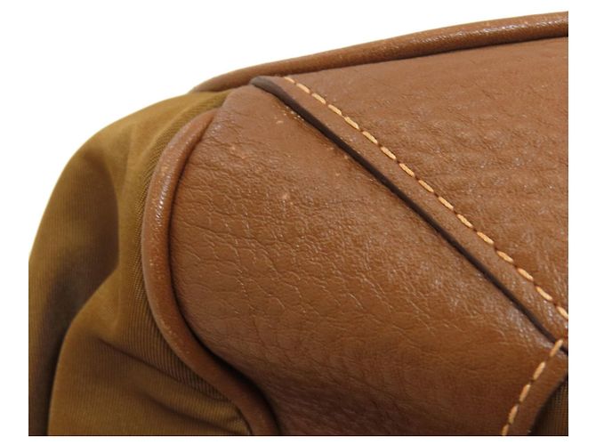 Prada Logo Nylon Tote Bag Brown - view 11