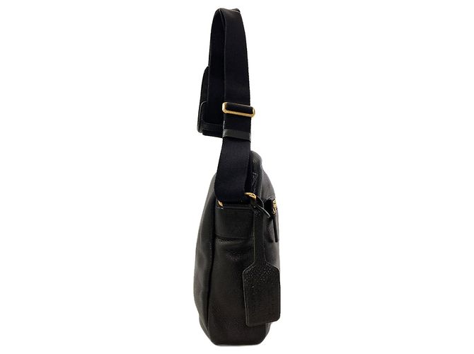 Sac à épaule Prada en cuir de veau noir - vue 3