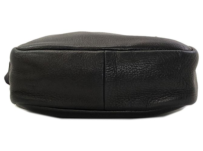 Sac à épaule Prada en cuir de veau noir - vue 4