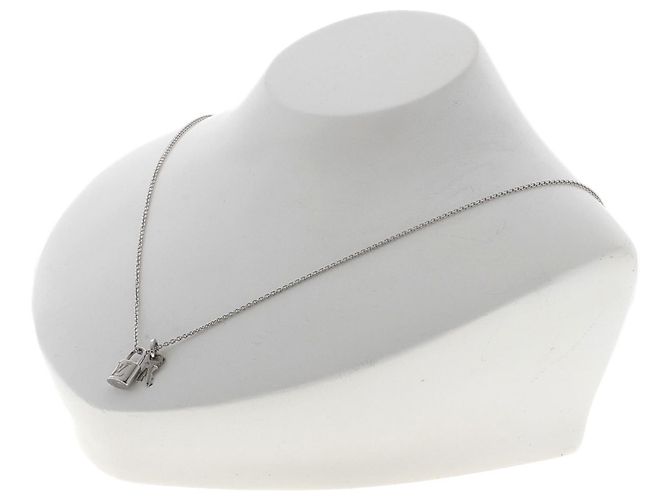 Collana Lockit Louis Vuitton in oro bianco 18K - vista 5