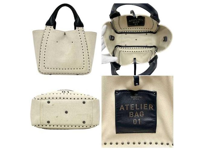 Borsa 2-Way Valentino Garavani Nero Beige - vista 3