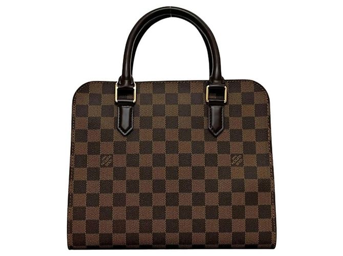 Borsa Louis Vuitton Triana Damier Ebene Marrone - vista 3