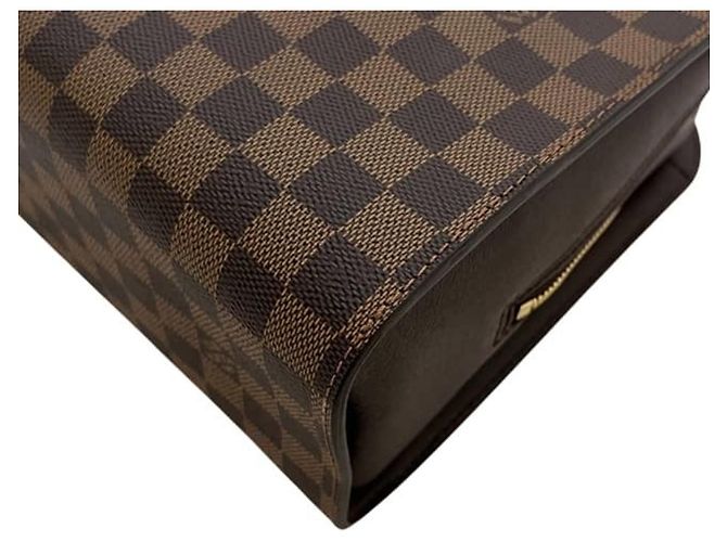 Borsa Louis Vuitton Triana Damier Ebene Marrone - vista 9